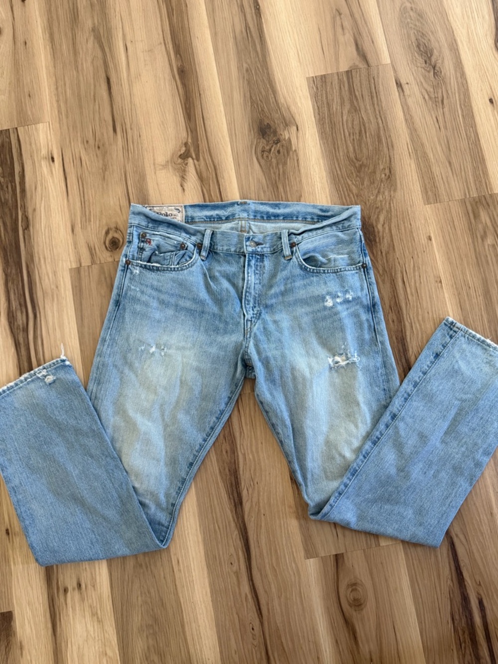 Polo by Ralph Lauren Varick Slim Straight Light Blue Denim Jeans 34x30